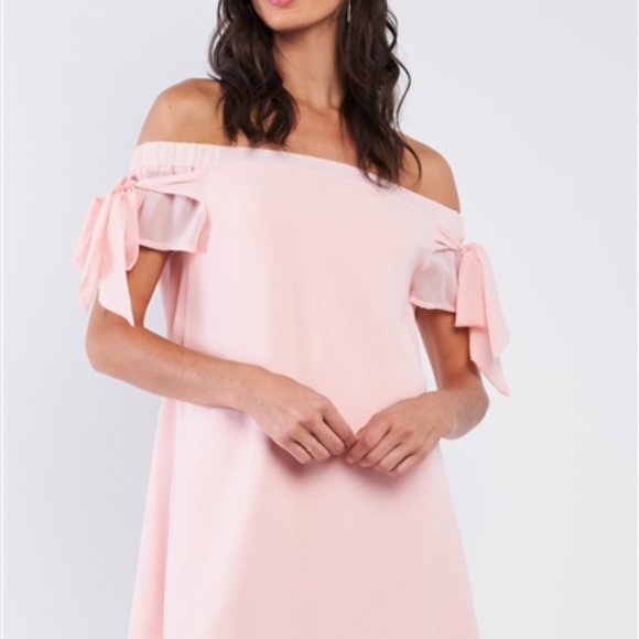Peach Pink Loose Dress - Picture 4 of 5